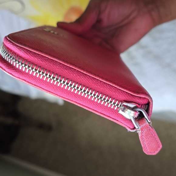 Prada Saffiano Leather Zip-Around Wallet -  Soft Pink - Picture 8 of 17